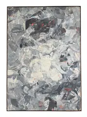 Untitled by Lorri Whiting, 1959, Mixed media and collage on canvas, offered May 2026