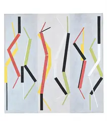 Untitled (abstract) by Natalie Dower, Oil over touches of pencil on canvas, offered May 2026