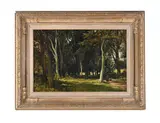 A path through the woods by Edmund Thornton Crawford, Oil on board, offered May 2026