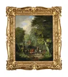 A boy on a pony with cattle in a ford by William Shayer, Oil on canvas, offered May 2026