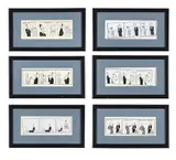 Six cartoons by Annie Tempest, Pen and ink; one has areas of collage applied Each signed, offered May 2026