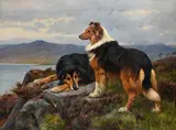 Faithful companions by Wright Barker, Oil on canvas, offered Apr 2026