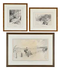 Untitled by Lionel Edwards, ink and pencil, offered Apr 2026