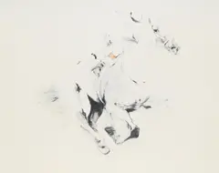 Untitled by Mirjam Verhoeff, Pencil and coloured chalk with scratching out, sold Apr 2026