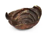'tornado swirl' sculpture; 2007 by Ndidi Ekubia, Patinated copper, with applied gold leaf, offered Apr 2026