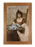 Portrait of ella king-hall by Henry Charles Seppings Wright, Oil on canvas, offered Apr 2026