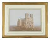Reims cathedral by Fredrick Edward Joseph Goff, Watercolour over pencil, offered Apr 2026