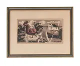 Cockerel in a landscape by Michael Rothenstein, Print, offered Apr 2026