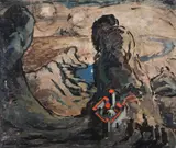 A mountain landscape, yugoslavia by Julian Trevelyan, Oil on canvas, offered Mar 2026