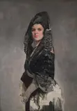 Portrait of regina, countess of lisburne by Gerald Kelly, Oil on canvas, squared for transfer Annotated for transfer, offered Mar 2026