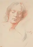 Head study of grace westray by Augustus John, drawing, offered Mar 2026