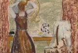 Jesse brushing her hair by Paul Maze, Pastel, offered Mar 2026