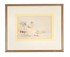 A village in north africa by Hercules Brabazon Brabazon, Watercolour and pencil, heightened with white, offered Mar 2026