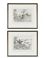 The hunt, a set of two by Henry Wilkinson, Etching and aquatint, offered Mar 2026