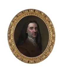 PORTRAIT OF A GENTLEMAN WITH LONG DARK HAIROil on canvas by Godfrey Kneller, print, offered Feb 2026