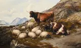 The noon-day rest by Thomas Sidney Cooper, Oil on canvas, offered Feb 2026