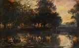 Evening by William Beattie-Brown, Oil on paper laid on canvas, offered Feb 2026