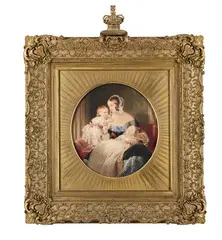 After landseer, queen victoria by Alfred Edward Chalon, Watercolour, tondo, offered Feb 2026