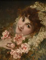 Roses by Conrad Kiessel, Oil on board, offered Feb 2026