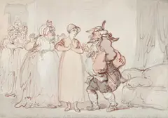 Dinah primrose by Thomas Rowlandson, Pencil, pen and ink and wash Indistinctly inscribed, offered Feb 2026