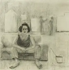 Untitled by Henrietta Dubray, charcoal, offered Jul 2026