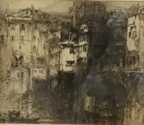 Ponte Vecchio, Florence by E. Hedley Fitton, pencil, offered Jul 2026