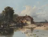The Old Mill, Clewer, near Windsor by Augustus Wall Callcott, oil on canvas, sold Jul 2026