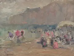 Trouville by Eugène Boudin, oil on canvas, sold Jul 2026
