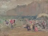 Trouville by Eugène Boudin, oil on canvas, sold Jul 2026