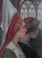 Deux Femmes by Lionel Royer, oil on board, sold Jul 2026
