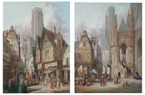 Saint-Ouen Abbey, Rouen by Henry Thomas Schafer, oil, sold Jul 2026