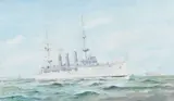 H.M.S Naiad by William Lionel Wyllie, watercolor, offered Jul 2026