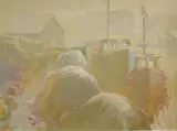 Misty Morning, Mevagissey by Brian Murray, oil on board, offered Jul 2026