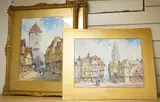 St. Sauveur, Brittany by Pierre Le Boeuff, watercolor, sold Jul 2026