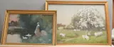 Girl Feeding Ducks by Thomas Mackay, watercolor, sold Jun 2026