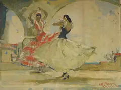 Untitled by Alan J. Bowyer, oil on board, sold Jun 2026
