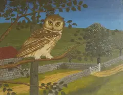 Untitled by Bernard  Carter, oil on board, sold Jun 2026