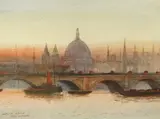 London Bridge by Frederick Edward Joseph Goff, watercolour, offered Jun 2026