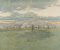 Cherry Grove by Phil Greenwood, pencil and dated, sold Jun 2026