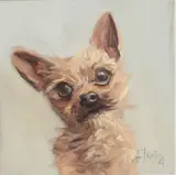 A Treat for Me by Lucinda Wait, oil on panel, offered Jun 2026