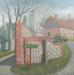 The Bridle Way, Firle by Graham Sendall, acrylic on board, sold Jun 2026