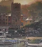 Untitled by Keith P Richens, oil on board, sold Jun 2026