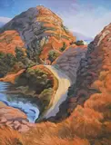 Mynedd Bodafon, by Peter Winstanley, 2003, oil on linen, sold Jun 2026