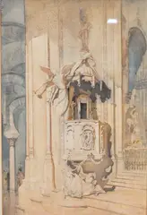 Gordoue by Alfred-Charles Conrade, watercolour, sold Jun 2026