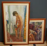 Nude studies by Pascal Hayot, watercolor, sold Jun 2026