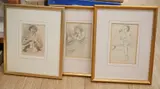 Figural studies by John Atkinson, pencil, offered Jun 2026