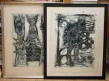 Encounter with Three Ghosts by Bruce Onobrakpeya, 1970, pencil, sold Jun 2026