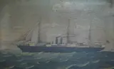 The Royal Mail Steam Packet Co by G. Clear, 1895, oil on canvas, sold May 2026