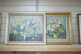 Still life’s of flowers by Constance Cooper, oil, sold May 2026