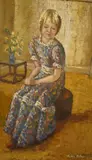 Portrait of a girl by Sylvia Molloy, oil on canvas, sold May 2026